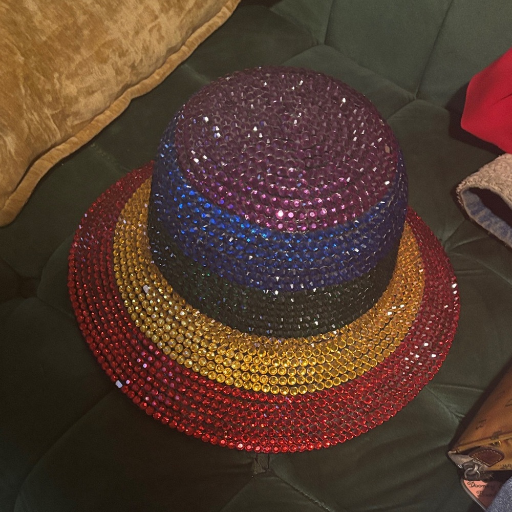 Multicolor Rhinestone Hat
